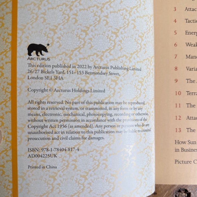 2020s 2022 Deluxe Red Silkbound and Gilt Hardcover the Art of War Sun Tzu Black Gold Ornate Slipcase For Sale - Image 5 of 11