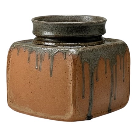 Large Architectural Stoneware Vase by Pierre Culo, 1970s For Sale