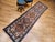 Vintage Serab Runner, Hand-Knotted Wool, Geometric Medallion Pattern, Ivory & Blue, 3x11 For Sale - Image 13 of 14
