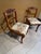 Mid-20th Century Tell City Mahogany Duncan Phyfe Rose Back Chairs in Vintage Designer Document Fabric - A Pair For Sale In San Diego - Image 6 of 12