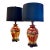 Mid 20th Century Art Deco Table Lamps With Egyptian Motifs, Hand-Painted Porcelain shades not included- a Pair For Sale