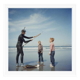 Contemporary Spear Fishing in San Diego 1956 by Slim Aarons White Framed C-Print For Sale