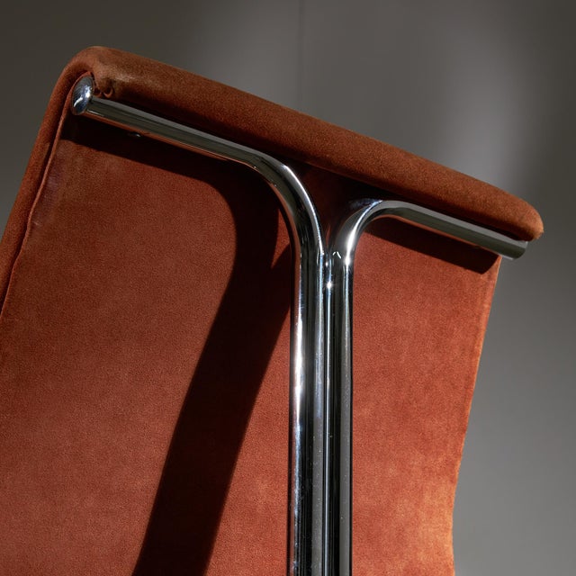 Vintage Velvet Desk Chair For Sale - Image 4 of 12