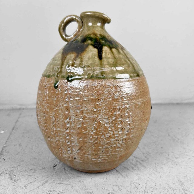 Mid-Century Glazed Ceramic Shigaraki Jug, Japan, 1960s For Sale - Image 18 of 18