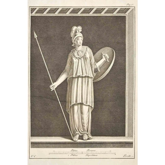 Ancient roman statues from the series "antiquities of herculaneum", is an etching on paper realized by vincenzo campana in...