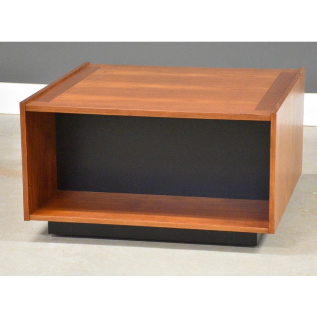 1970s Refinished Danish Teak Square Coffee Table For Sale - Image 9 of 9