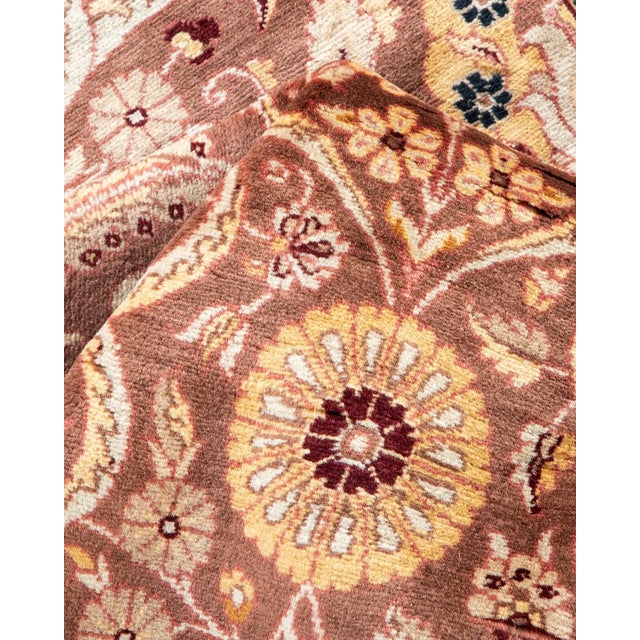 Textile Mogul, One-of-a-Kind Handmade Area Rug in Brown, 6' 3" x 9' 2" For Sale - Image 7 of 8