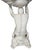 Sculptural vintage Portuguese ceramic centerpiece featuring a kneeling male figure supporting an oversized shell-form...