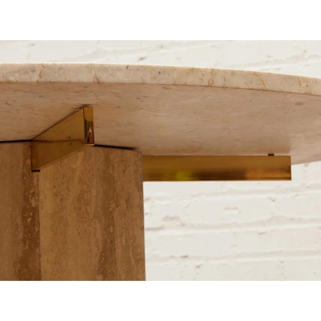 Antique White Mid 20th Century Travertine Table For Sale - Image 8 of 9