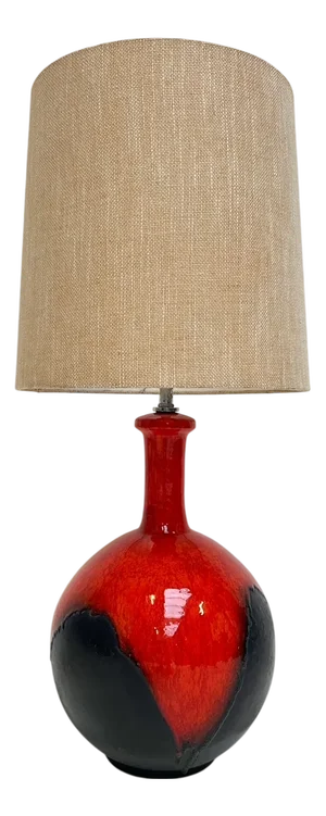 West German Style Spherical Ceramic Floor Lamp, 1960s