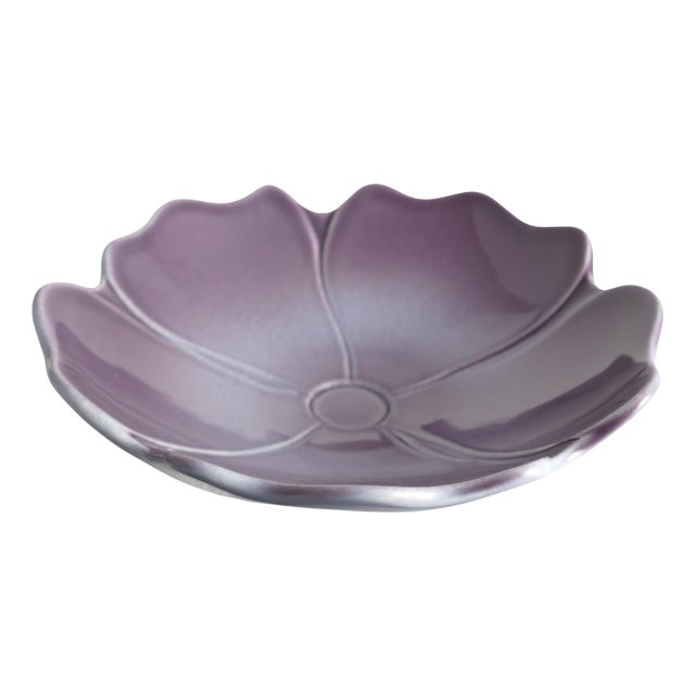 Stoneware Violet Bowl by Margareta Hennix for Gustavsberg Studio, 1970s For Sale