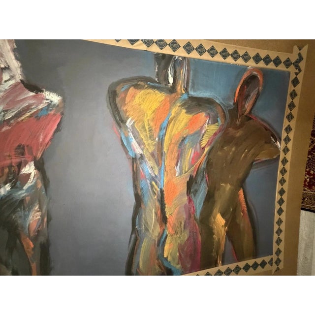 1980s After Francis Bacon, Figurative Composition, Mixed Media For Sale - Image 5 of 12