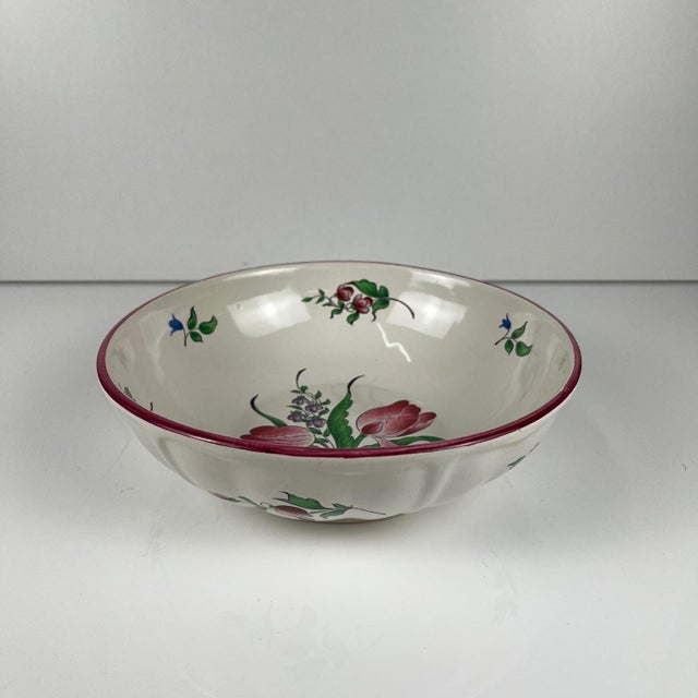 Small Salad Bowl Reverbère Model with Tulip Motif by Kg Lunéville 1980s For Sale - Image 6 of 6