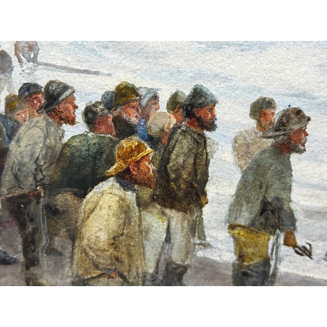 Large Gilt Framed Victorian Painting High Tide Off Trebarwith Strand Beach Dramatic Cornish Shipwreck by Charles Sim Mottram Rba, c.1894 For Sale - Image 12 of 18