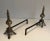 Louis the 16th Style Bronze & Wrought Iron Andirons, 19th Century - A Pair For Sale - Image 4 of 13