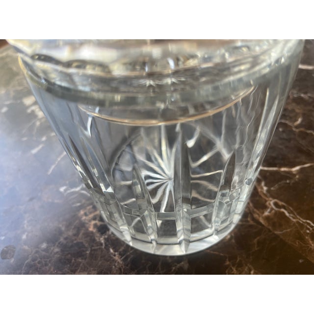 Heavy Lead Crystal Cookie Jar With Lid For Sale - Image 4 of 7