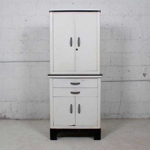 Vintage '30s Metal Medical W/ Glass Shelves Chairish