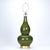 Traditional Casa Cosima Double Gourd Table Lamp, Olive Craquelure/Blue Stream Shade For Sale - Image 3 of 7