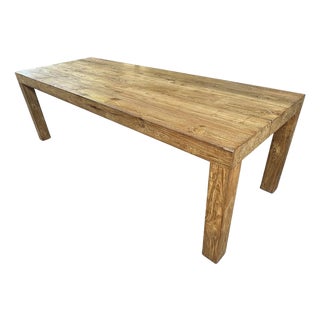 Andrianna Shamaris Modern Teak Wood Dining Table For Sale