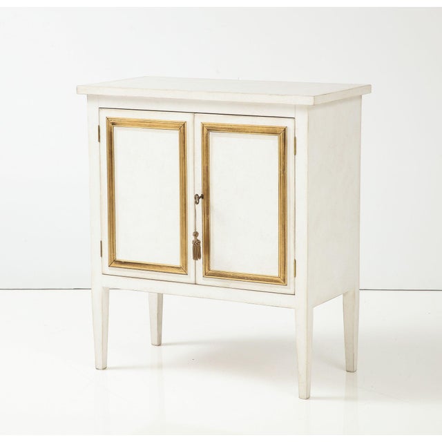 Handpainted Ivory and Gold Trompe l'Oeil Cabinet or Nightstand, 21st C. For Sale In New York - Image 6 of 12