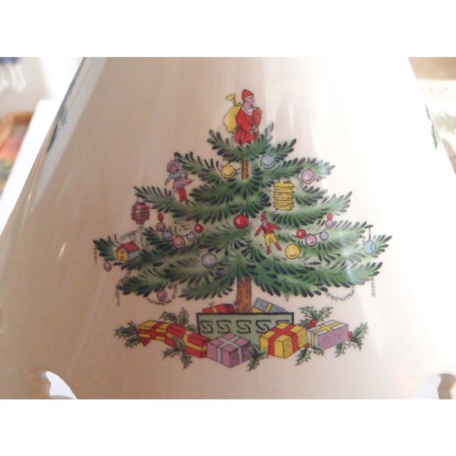 Mid-Century Modern Spode Christmas Tree Holiday DecorTea Light Candle Lamp For Sale - Image 3 of 7