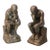 1930's Jenning Brothers “The Thinkers” Brass Bookends, a Pair For Sale