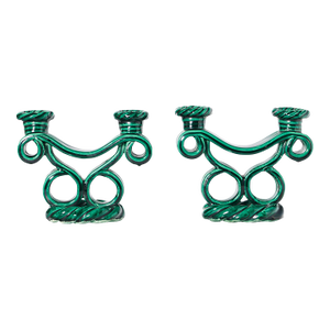 Pair of 1950s Vallauris Candlesticks by Jerome Massier
