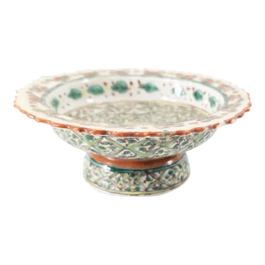 19th Century Chinese Thai Market Export Benjarong Polychrome Bowl