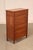 High Quality American Made Vintage Fruitwood Tall Dresser with Dovetailed Drawers and Brass Hardware