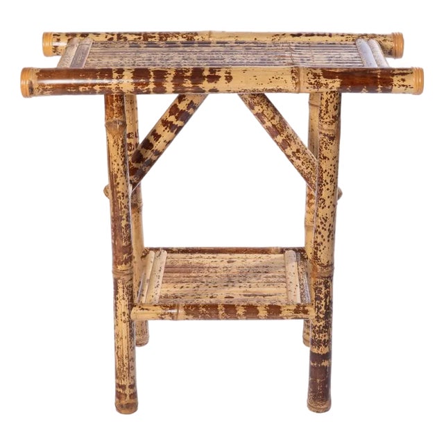 Vintage Bamboo Console Table For Sale