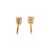 14k Yellow Gold 4 Prong Screw Backs Diamond Stud Earrings For Sale - Image 4 of 8