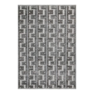 Rug & Kilim’s Scandinavian Outdoor Rug With Gray Geometric Patterns - 6'x9' For Sale