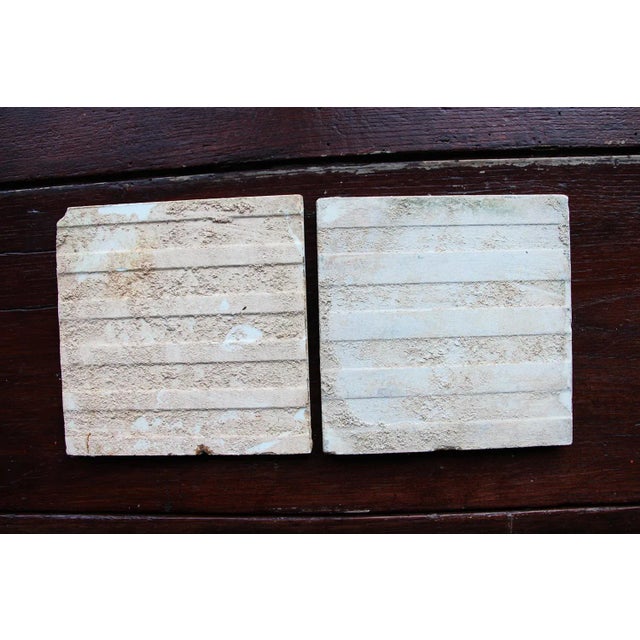 Late 19th Century 19th/20th Century Portuguese Tin-Glazed Pottery Tiles - Set of 2 For Sale - Image 5 of 8