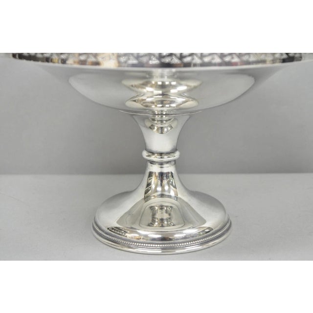 Vintage Barker Ellis England Silver Plated Pedestal Compote Tazza Candy Dish For Sale - Image 4 of 15