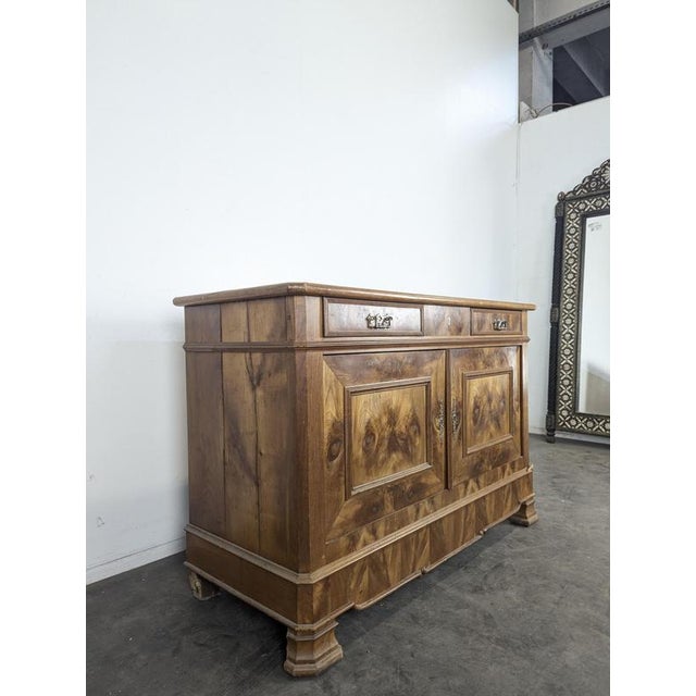 Louis Philippe Sideboard in Walnut and Walnut Burl For Sale - Image 3 of 12