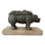 Late 19th Century French Chinoiserie Style Rhinoceros Spelter Double Inkwell on Marble Base For Sale