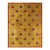 1920s Orange Branches Sprays Modern Floral Antique Chinese Knotted Art Deco Rug For Sale