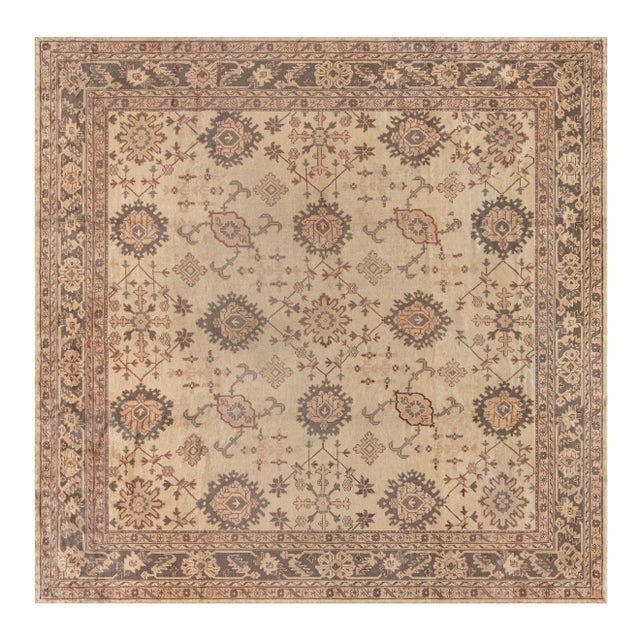 Antique Turkish Oushak Rug For Sale