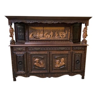 Vintage Monumental Credenza, 1945 For Sale