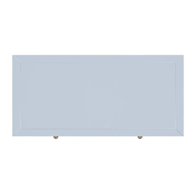 Wood Nora 36 in. W Rectangular Wood 5 Drawer Tall Dresser, Light Blue For Sale - Image 7 of 8