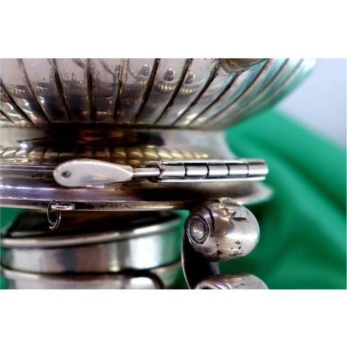 Silver Kettle with Embossed and Appliqués For Sale - Image 4 of 7