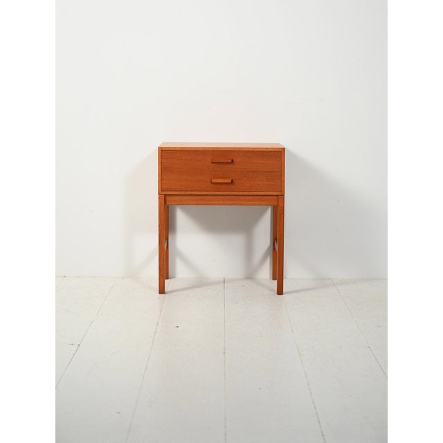 Scandinavian Teak Bedside Table, 1960s For Sale - Image 12 of 12
