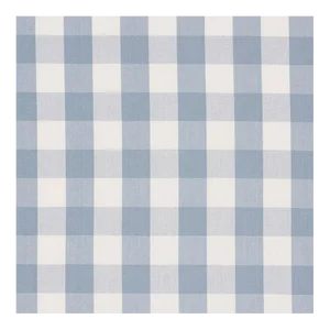 Schumacher Camden Cotton Check Fabric in Sky