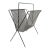 Mid 20th Century Black Perforated Metal Magazine Rack For Sale