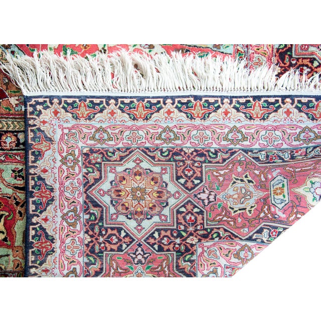 Vintage Persian Qum Rug For Sale - Image 4 of 15