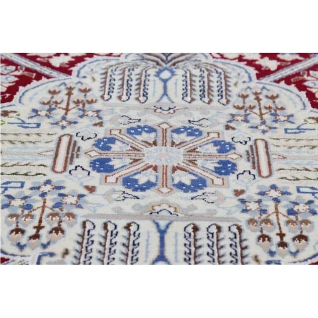 Textile 1990s Old Persian Naein Area Rug 5’7″ X 9’0″ For Sale - Image 7 of 10