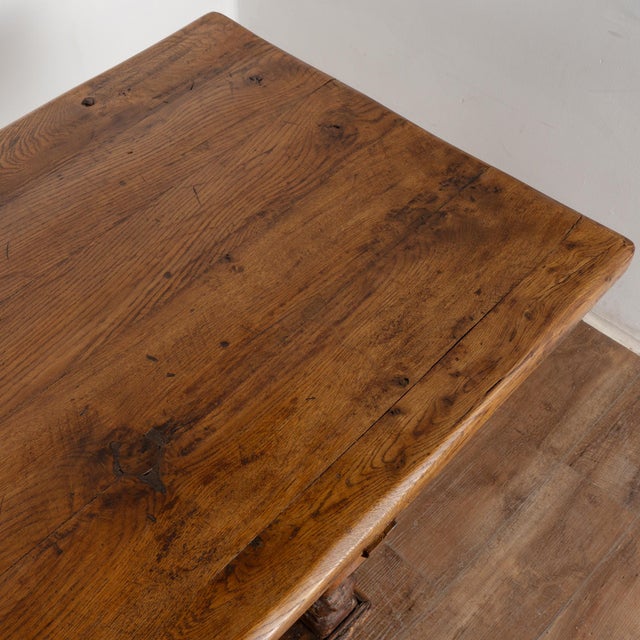 18th Century Baroque Oak Library Table Console, Denmark For Sale - Image 6 of 12