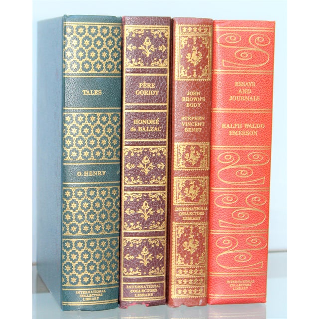 24k Gold Embossed Decorative Library Books Set of 4 Chairish