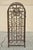 Contemporary Mediterranean Style Wrought Iron 37 Wine Bottle Slot Holder Stand with Door. Item features 37 bottle slots,...