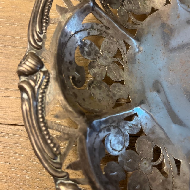 Metal Antique Sterling Silver Plate For Sale - Image 7 of 7